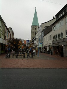 Hamm, Fußgängerzone mit Pauluskirche