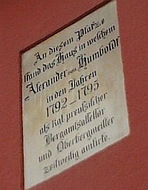 Goldkronach, Alexander von Humboldt-Reminiszenz
