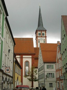 Mindelheim, Turm der Stadtpfarrkirche St. Stephan